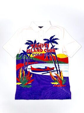 NWT POLO RALPH LAUREN CLASSIC FIT MESH GRAPHIC POLO SHIRT